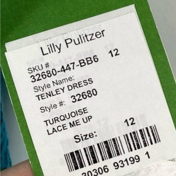 Lilly Pulitzer Turquoise lace me up dress - Picture 4 of 9